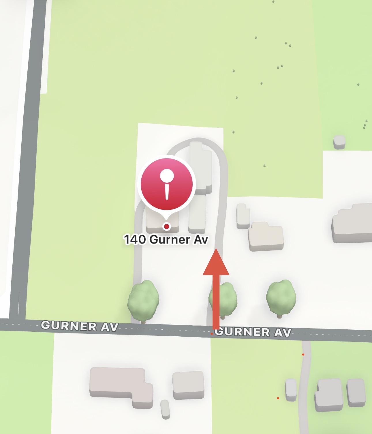 02 — Take the driveway off Gurner Avenue to the academy entrance.